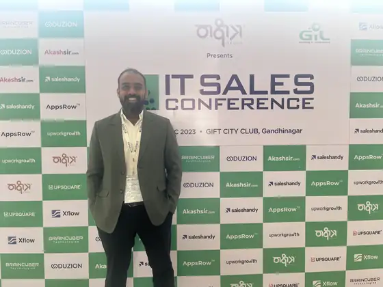 Harendrasingh Rajput at the IT Sales Conference 2023, GIFT City Club, Gandhinagar